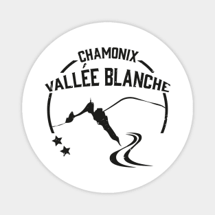 Chamonix Aiguille du midi vintage black Magnet